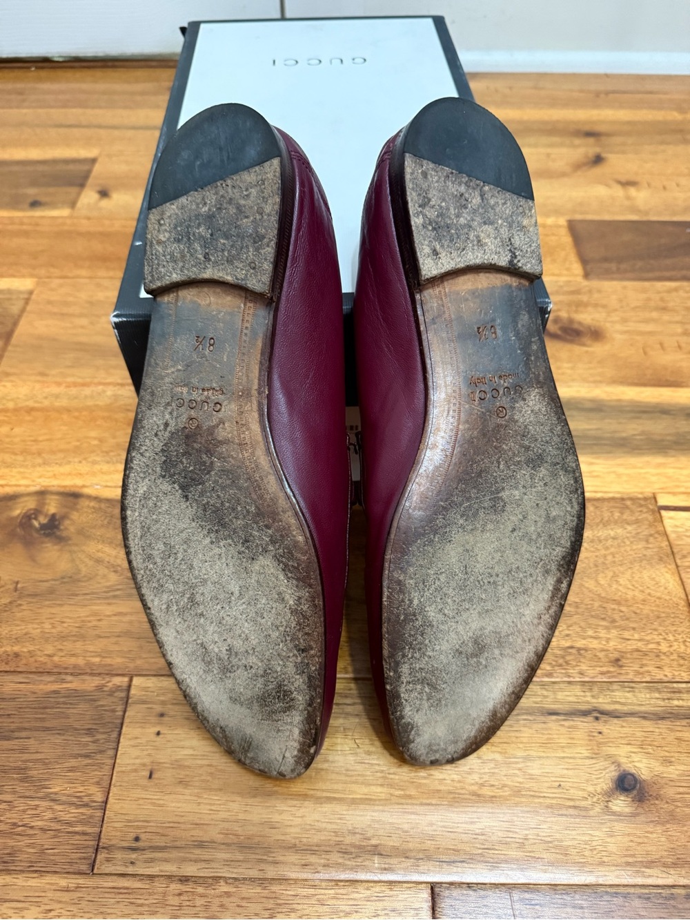 Gucci Horsebit Loafers Men's Strong Red Leather Sz 9.5 - Picture 5 of 9